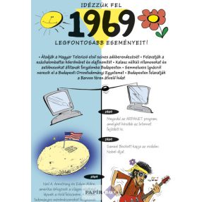 Képeslap, születésnap, 1969.