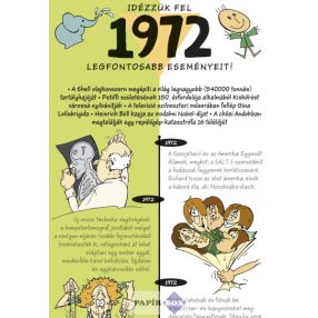 Képeslap, születésnap, 1972.