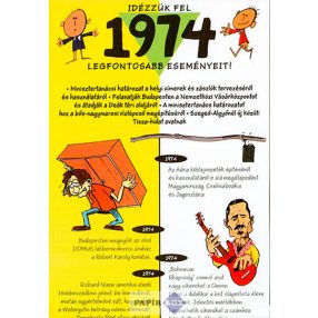 Képeslap, születésnap, 1974.