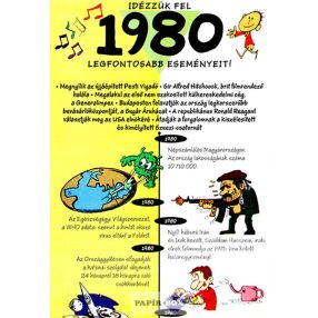 Képeslap, születésnap, 1980.