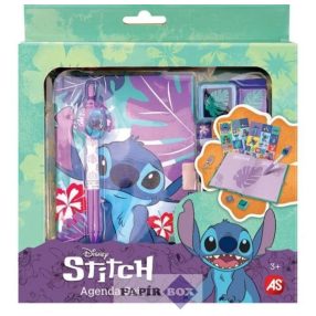  Napló szett, Disney, Stitch, (lakattal + toll + nyomda) levél minta