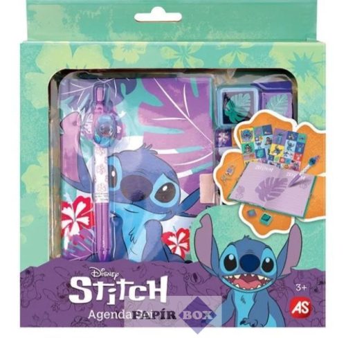 Napló szett, Disney, Stitch, (lakattal + toll + nyomda) levél minta