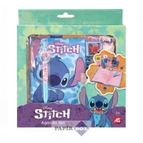   Napló szett, Disney, Stitch, (lakattal + toll + nyomda) szív minta