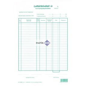   B.14-30/V Leltárfelvételi ív áru és göngyöleg A/4 50x3pld.