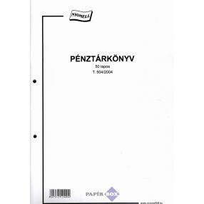 Terv 504 Pénztárkönyv