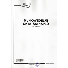 D.E.934 Munkavédelmi oktatási napló A/4