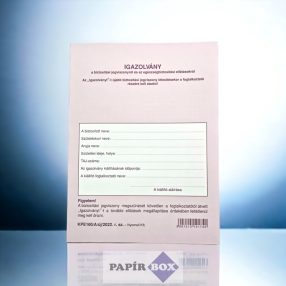 KPE 160 TB igazolvány (OEP)