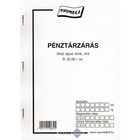 B.22-26 Pénztárzárás A/5 50x2