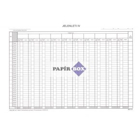 C.60-3 Jelenléti ív havi A/3 10 fő 