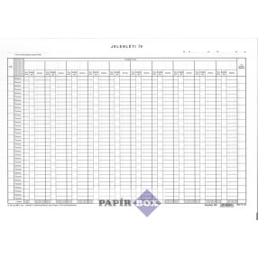 C.60-3 Jelenléti ív havi A/3 10 fő 