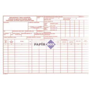   B.11-64 Beruházások, tárgyi eszközök egyedi nyilvántartó lapja A/4 2 oldalas