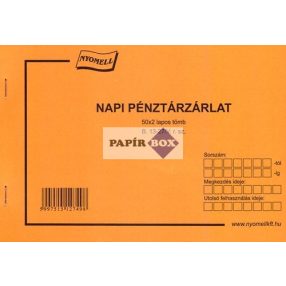 B.13-27/V Napi pénztárzárlat A/5 fekvő 50x2 példányos