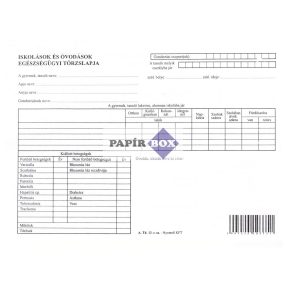   A.Tü.13. Iskolások és óvodások egészségügyi törzslapja