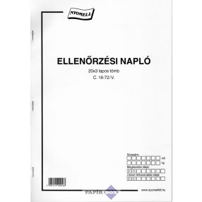 C.18-72/V Ellenőrzési napló A/4