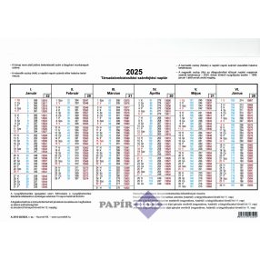 A.3516-38 TB számfejtési naptár 2025.