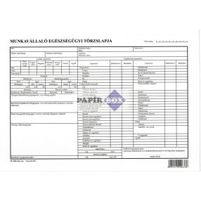 B.3161-4/a Munkavállaló egészségügyi törzslapja