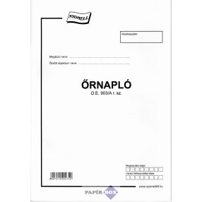 D.E. 903/A Őrnapló A/4