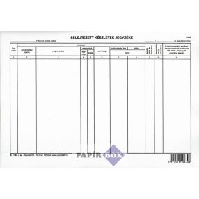   B.11-94 Selejtezett készletek jegyzéke A/4, fekvő, 50 lapos