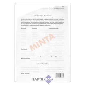B.11-97 Megsemmisítési jegyzőkönyv A/4, 50 lapos