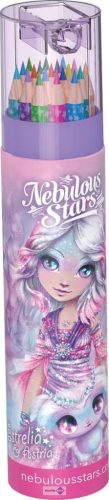 Színes ceruza készlet, 18 db, hengerben, hegyezővel, Nebulous Stars, Estrelia