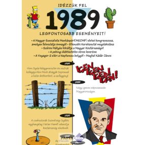 Képeslap, születésnap, 1989.