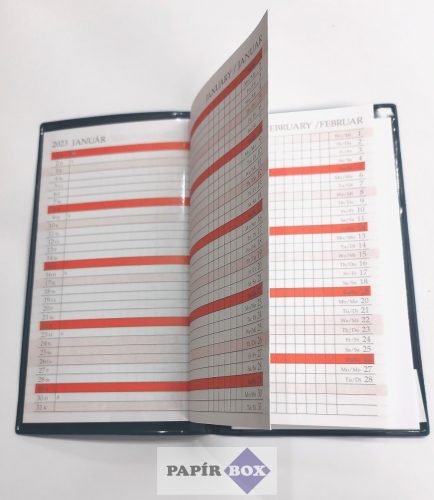 Zsebnaptár 2026. leporellós, többféle színben