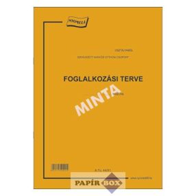 A.TÜ 44/51 Napközi otthon csoport foglalkozási terve