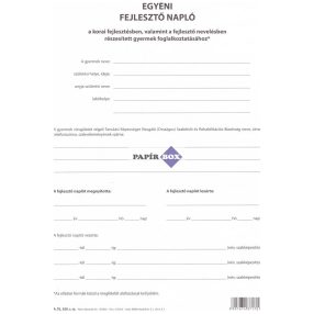 A.Tü.350.r.sz. Egyéni fejlesztő napló, A/4