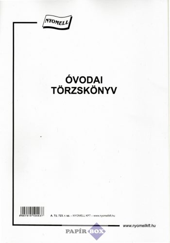 A.Tü.723. Óvodai törzskönyv A/4