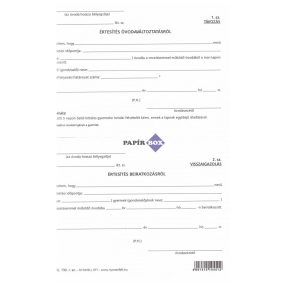 A.Tü.730. Értesítés Óvodaváltozásról A/5