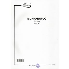 A.TÜ 191. Munkanapló, A/4