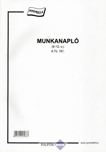 A.TÜ 191. Munkanapló, A/4