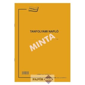 A.9034-1 Tanfolyami napló, 64 oldal+borító, A/4