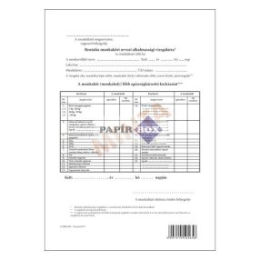   A.3510-217 Beutalás munkaköri orvosi alkalmassági vizsgálatra, A/4, 