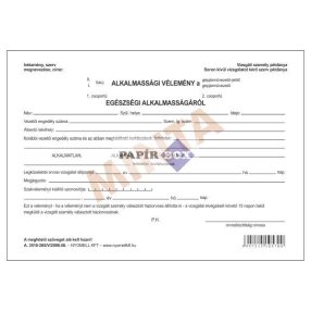   A.3510-265/V Orvosi vélemény a gépjárművezetői alkalmasságról, A/5