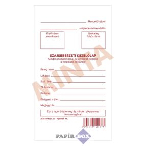 A.3510-165 Szájsebészeti kezelőlap