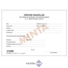 A.3510-290 Orvosi igazolás kézi lőfegyver tartásához