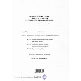   B.11-90 Immateriális javak, tárgyi eszközök selejtezési jegyzőkönyve, A/4