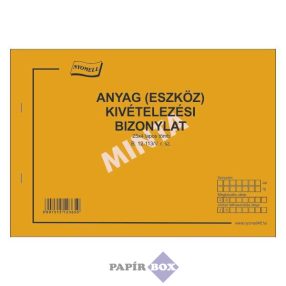   B.12-113/V Anyag (eszköz) kivételezési bizonylat, fekvő, A/4