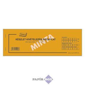   B.12-136/V Készlet kivételezési bizonylat, fekvő, 2 tételes, kódrácsos