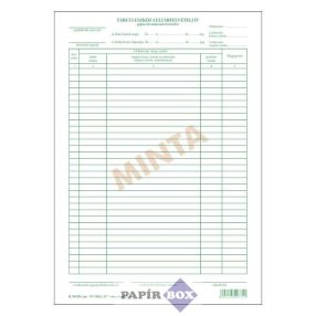   B.14-13/V Leltárfelvételi ív tárgyi eszközökre (gépek, berendezések) A/4 25x2