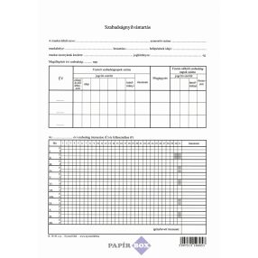 B. 18-48 Szabadságnyilvántartás, A/4