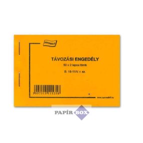 B.18-11/V Távozási engedély