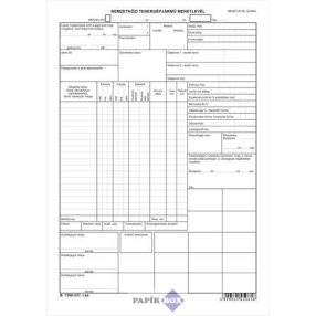 B.7300-237 Nemzetközi tehergépjármű menetlevél, A/3