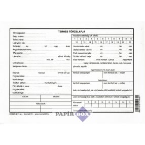 C.3341-38 Terhes törzslapja, fekvő, A/5