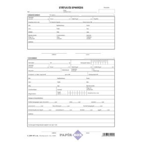 C.3341-47 Státusz és epikrízis lap, A/4