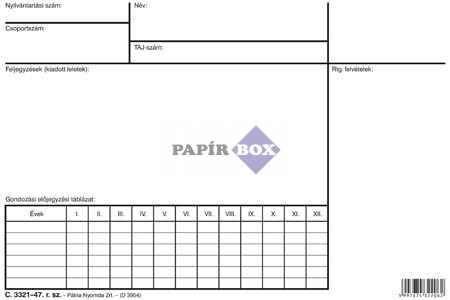 C.3321-47 Leletboríték