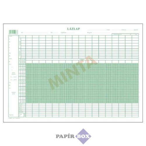 C.3410-7 Lázlap, fekvő, A/3, zöld