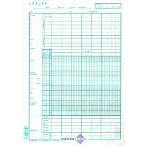 C.3410-7/A Lázlap, A/4, zöld