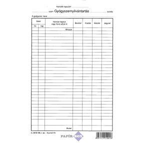C.3410-194 Gyógyszernyílvántartás A/5